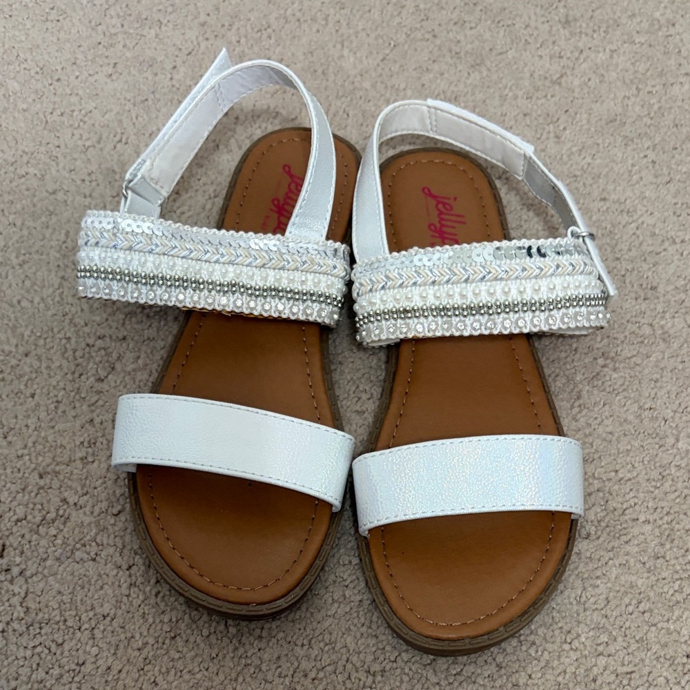 Jellypop Sparkling White Kids Sandals
